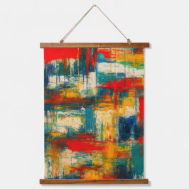 Tapiz Con Marco De Madera Modern Portuguese Abstract Color Block Wall Tapest