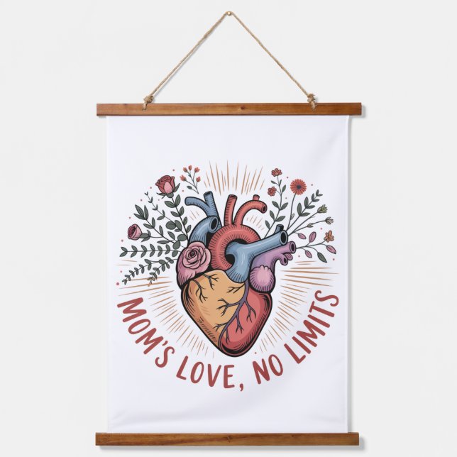 Tapiz Con Marco De Madera Mom’s Love, No Limits (Anverso)