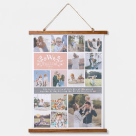 Tapiz Con Marco De Madera Monograma de nombre de familia | 15 Collages de fo