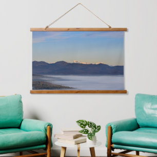 Tapiz Con Marco De Madera Montaña majestuosa Triglav con niebla en el valle