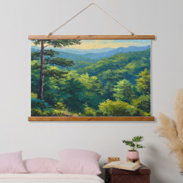 Tapiz Con Marco De Madera Montane Forest