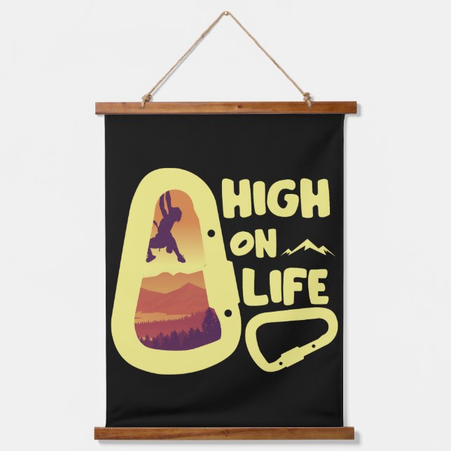 Tapiz Con Marco De Madera Montañismo alpinista (Anverso)