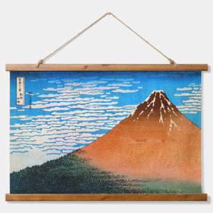 Tapiz Con Marco De Madera Monte Fuji Rojo, Hokusai, Ukiyo-e