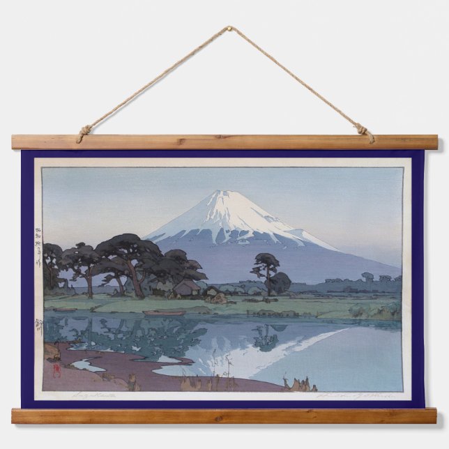 Tapiz Con Marco De Madera Monte Fuji, Suzukawa, Yoshida (Anverso )