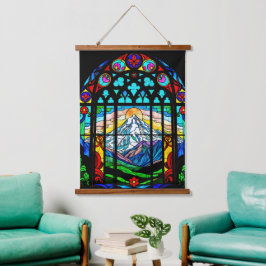 Tapiz Con Marco De Madera Monte Shasta en vitrinas