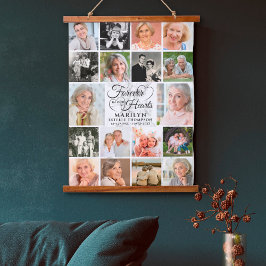 Tapiz Con Marco De Madera Monumento conmemorativo 18 Collage de fotos para s