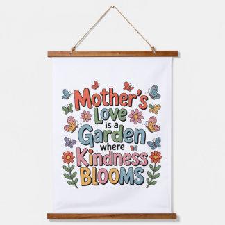 Tapiz Con Marco De Madera Mother’s Love Is A Garden Where Kindness Blooms