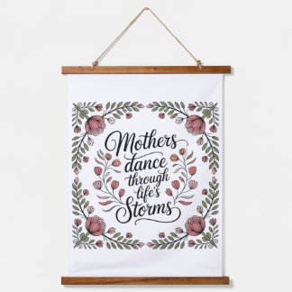 Tapiz Con Marco De Madera Mothers Dance Through Life's Storms