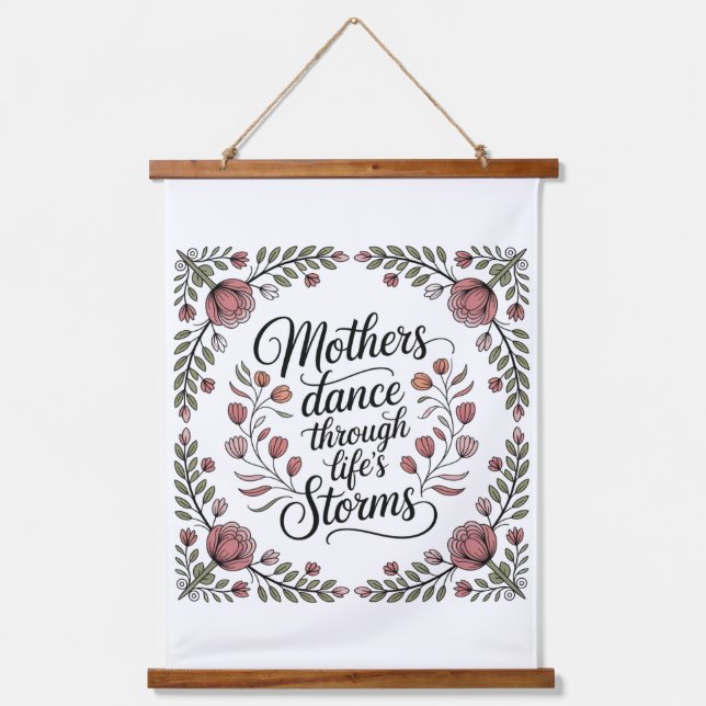 Tapiz Con Marco De Madera Mothers Dance Through Life's Storms (Anverso)