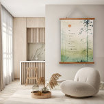 Tapiz Con Marco De Madera Motivación Zen Cita Arte Asiático Madera<br><div class="desc">Un bosque natural de bambú con la cuidada cita zen de Zuangzi. Idea ideal de inspiración y regalo para cualquier ocasión especial,  ya sea la sala de estar,  el dormitorio,  o cualquier pared pequeña o grande en tu moderno espacio.</div>