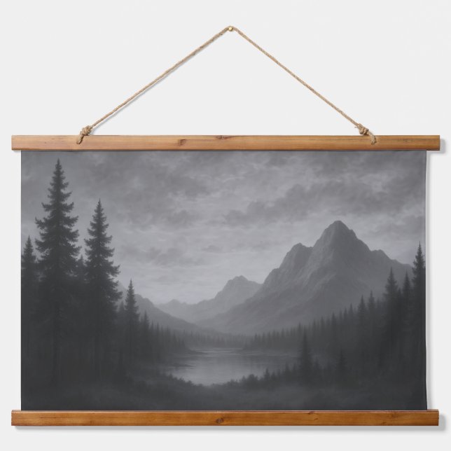 Tapiz Con Marco De Madera Mountain Scape Tapestry (Anverso )