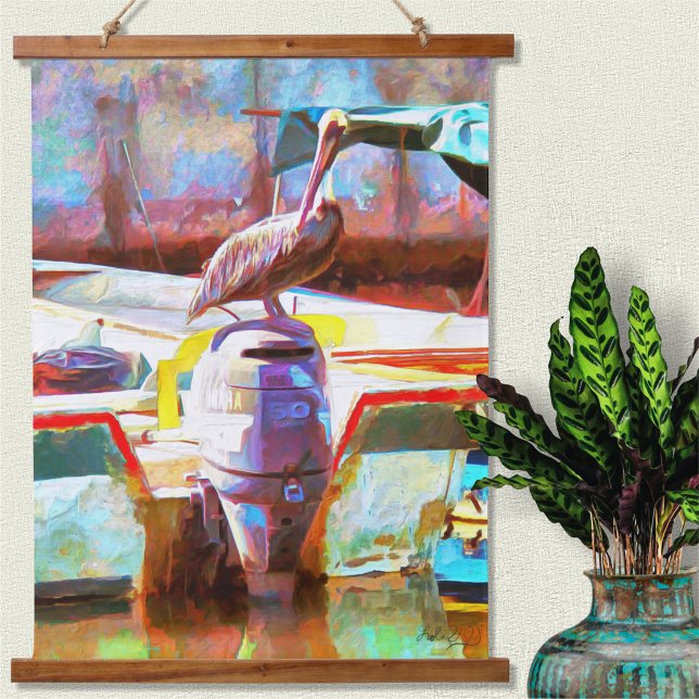 Tapiz Con Marco De Madera Muelle Los Peines Pelican 0463 (Subido por el creador)