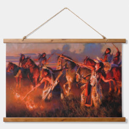 Tapiz Con Marco De Madera Muro de arte del suroeste indio nativo americano