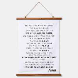 Tapiz Con Marco De Madera Muro de la tipografía cristiana