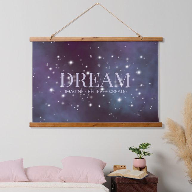 Tapiz Con Marco De Madera Mystical Dream Dusty Violet (Dormitorio)