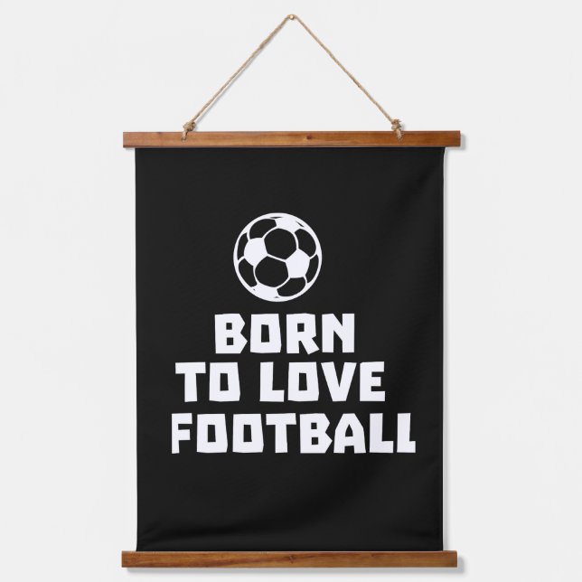 Tapiz Con Marco De Madera Nacido para amar el fútbol (Anverso)