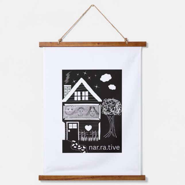 Tapiz Con Marco De Madera Narrativa (Anverso)