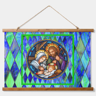 Tapiz Con Marco De Madera Nativity  