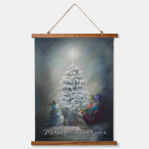 Tapiz Con Marco De Madera Navidad de medianoche