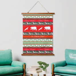 Tapiz Con Marco De Madera Navidad en el bosque personalizada