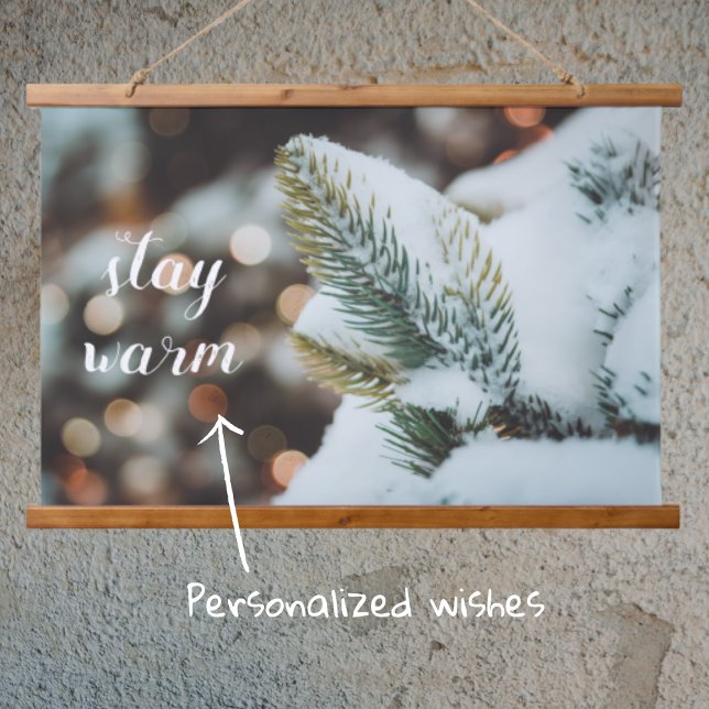 Tapiz Con Marco De Madera Navidades de bifurcación de abejas y luces de invi (Subido por el creador)