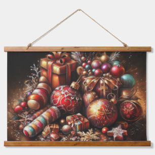 Tapiz Con Marco De Madera Navidades de dibujo de álbumes dan adorno de golos