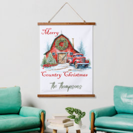 Tapiz Con Marco De Madera Navidades de país