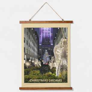 Tapiz Con Marco De Madera Navidades de Rockefeller Plaza NYC