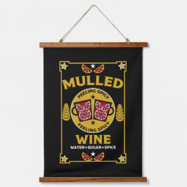 Tapiz Con Marco De Madera Navidades mulled Red Wine
