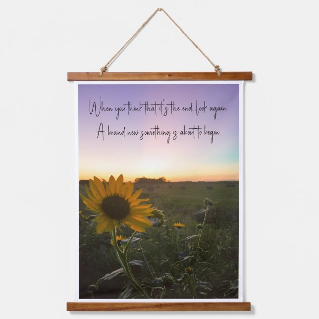 Tapiz Con Marco De Madera New Beginnings (Anverso)