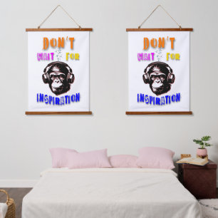 Tapiz Con Marco De Madera No Esperes Inspiración