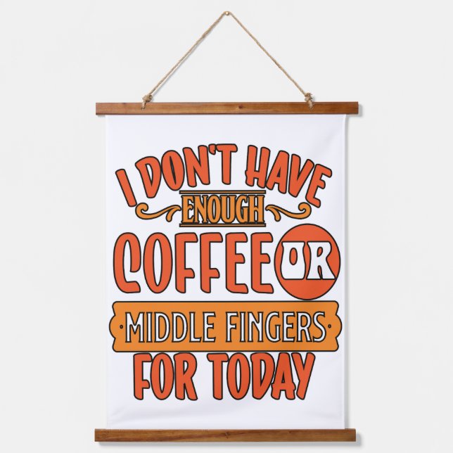 Tapiz Con Marco De Madera No tengo suficiente (Anverso)