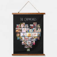 Nombre de la familia Forma de corazón Collage de f