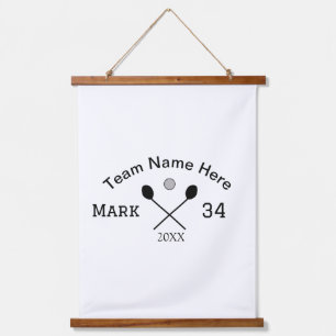 Tapiz Con Marco De Madera Nombre del equipo aquí añadir número de nombre bol