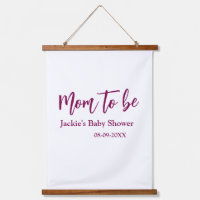 nombre fecha de la ducha de bebé futura mamá rosa 