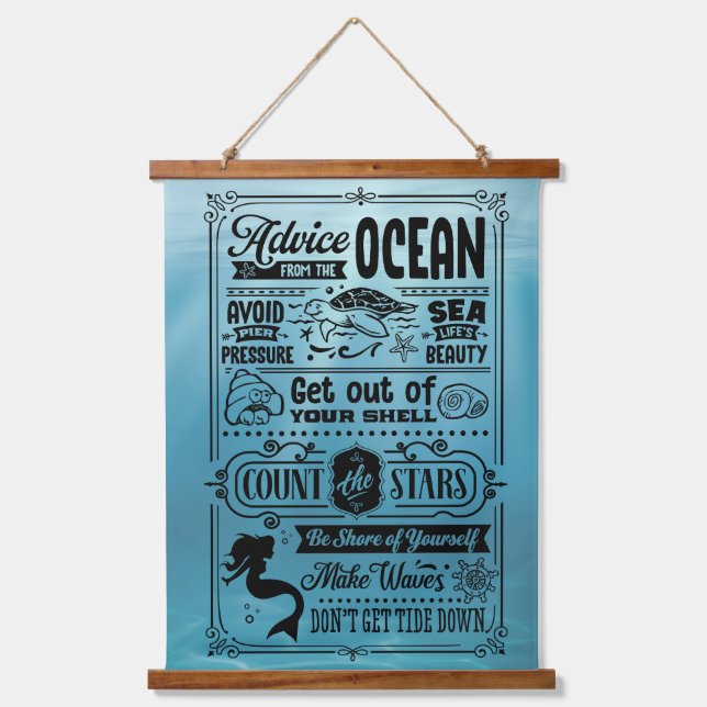 Tapiz Con Marco De Madera Notas desde el mar (Anverso)