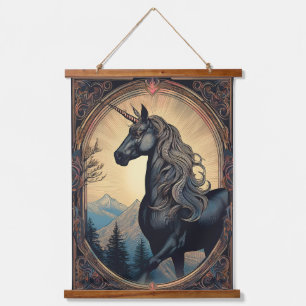 Tapiz Con Marco De Madera Nouveau de Unicornio oscuro