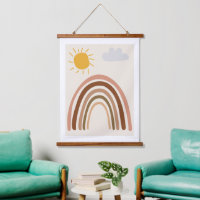 Nube de Sol Arcoíris, Dibujo de Niños, Arte Abstra