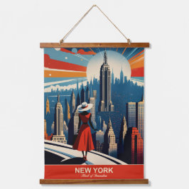 Tapiz Con Marco De Madera Nueva York: Corazón de la Innovación