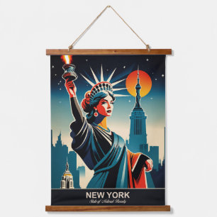 Tapiz Con Marco De Madera Nueva York: Estado de la belleza natural