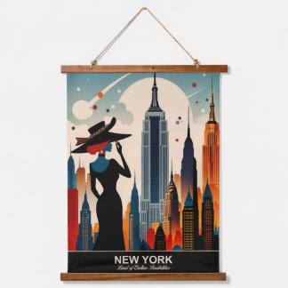 Tapiz Con Marco De Madera Nueva York: Tierra de infinitas posibilidades