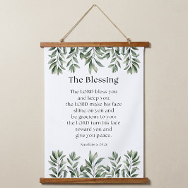 Tapiz Con Marco De Madera Numbers 6:24-26 The Lord Bless You and Keep You