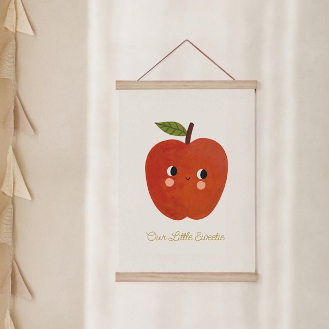 Tapiz Con Marco De Madera Nurario de Apple dulce pequeño bebé (Subido por el creador)