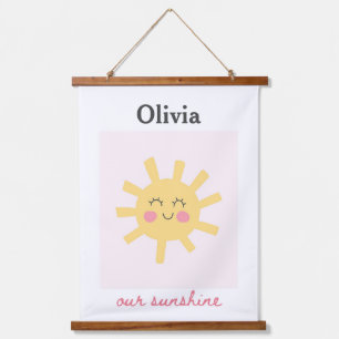 Tapiz Con Marco De Madera Nursery Sun Personalizado Sunshine personalizado