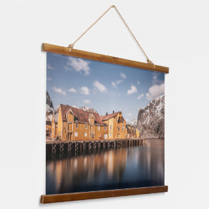 Tapiz Con Marco De Madera Nusfjord Lofoten
