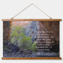 Tapiz Con Marco De Madera Objetivos de configuración inspiradores