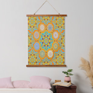 Tapiz Con Marco De Madera Octo brightener estilo árabe morisco tangerino
