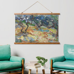 Tapiz Con Marco De Madera Olivos de Vincent Van Gogh