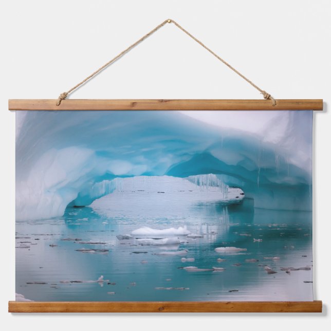 Tapiz Con Marco De Madera Open Arch Iceberg | Antártida (Anverso )