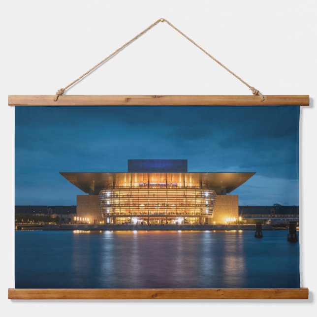 Tapiz Con Marco De Madera Ópera de Copenhague (Anverso )